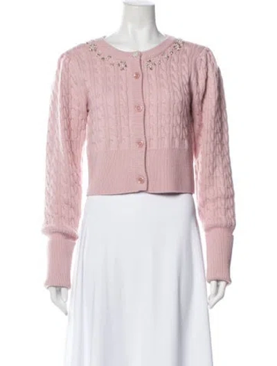 Pre-owned Loveshackfancy Merino Wool Scoop Neck Sweater In Pink