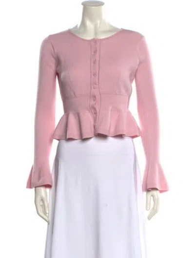 Pre-owned Loveshackfancy Merino Wool Scoop Neck Sweater In Pink