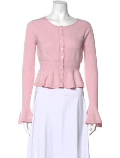 Pre-owned Loveshackfancy Merino Wool Scoop Neck Sweater In Pink