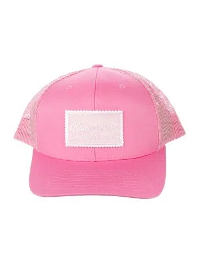 Pre-owned Loveshackfancy Mesh Baseball Hat In Pink