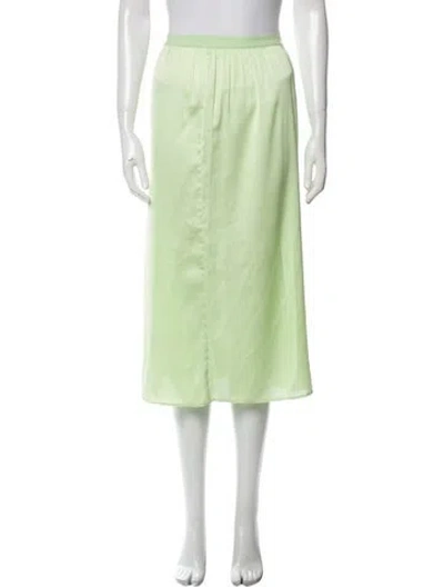 Pre-owned Loveshackfancy Midi Length Skirt In Green