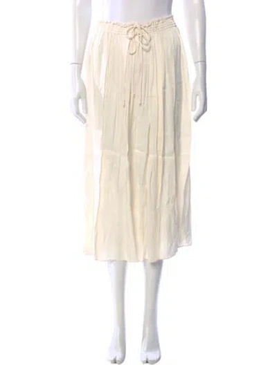 Pre-owned Loveshackfancy Midi Length Skirt In Neutral