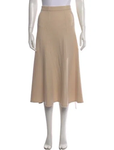 Pre-owned Loveshackfancy Midi Length Skirt In Neutral