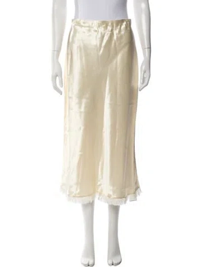 Pre-owned Loveshackfancy Midi Length Skirt In Neutrals