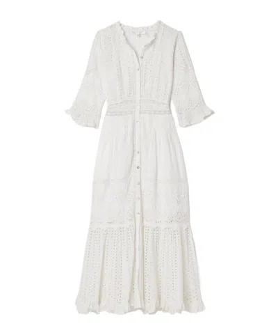 Loveshackfancy Mid-length Shirt Dress In White
