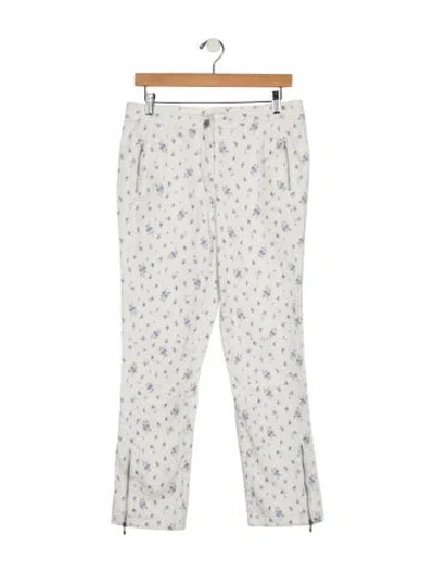 Pre-owned Loveshackfancy Mid-rise Straight Leg Jeans In White