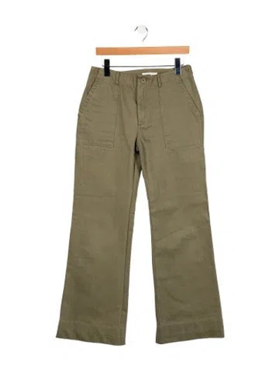 Pre-owned Loveshackfancy Mid-rise Wide Leg Jeans In Green