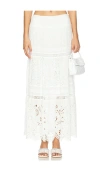 Loveshackfancy Bisolet Lace Trim Tiered Sundress In Optic White