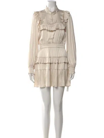 Pre-owned Loveshackfancy Mini Dress In Neutral