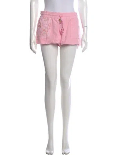 Pre-owned Loveshackfancy Mini Shorts In Pink