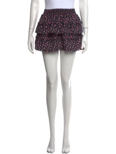 Pre-owned Loveshackfancy Kids' Mini Skirt In Black
