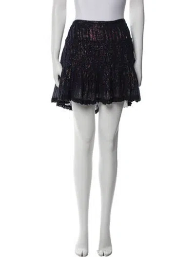 Pre-owned Loveshackfancy Mini Skirt In Blue