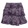 Loveshackfancy Mini Skirt In Floral Print Cotton In Multi