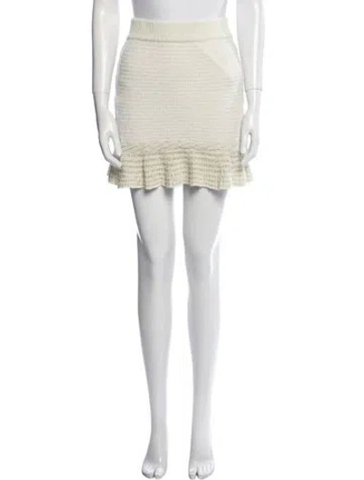 Pre-owned Loveshackfancy Mini Skirt In Neutral