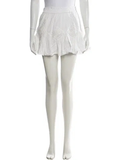 Pre-owned Loveshackfancy Mini Skirt In Neutral