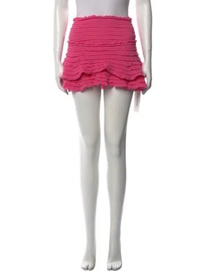 Pre-owned Loveshackfancy Mini Skirt In Pink