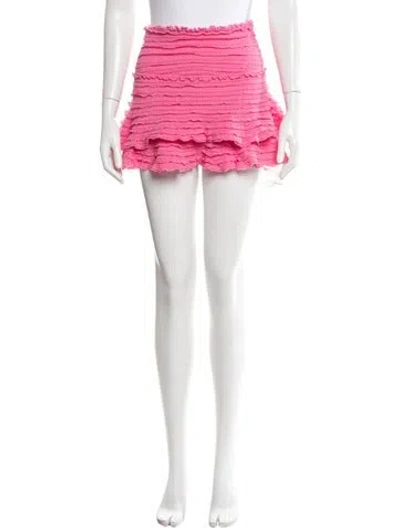 Pre-owned Loveshackfancy Mini Skirt In Pink