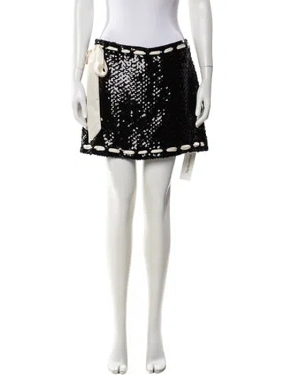 Pre-owned Loveshackfancy Mini Skirt W/ Tags In Black