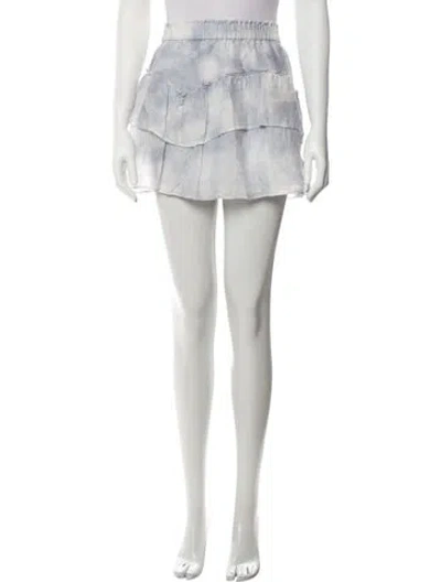 Pre-owned Loveshackfancy Mini Skirt W/ Tags In Blue