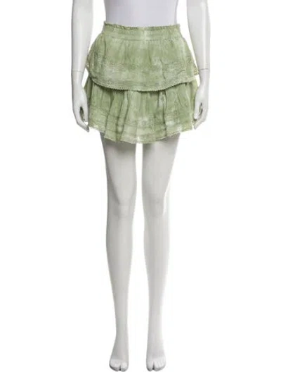 Pre-owned Loveshackfancy Mini Skirt In White