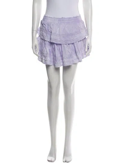 Pre-owned Loveshackfancy Mini Skirt In White