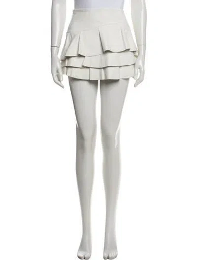 Pre-owned Loveshackfancy Mini Skirt In White
