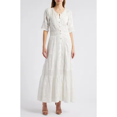 LOVESHACKFANCY LOVESHACKFANCY MINKA LACE MAXI DRESS
