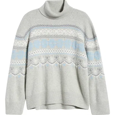 LOVESHACKFANCY LOVESHACKFANCY MIRIN WOOL FAIR ISLE TURTLENECK SWEATER