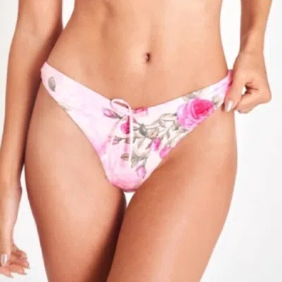 Loveshackfancy Miyo Bikini Bottom In Pink Ivy In Multi