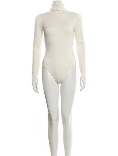 Pre-owned Loveshackfancy Mock Neck Sweater In Neutral
