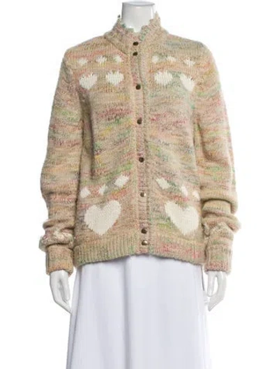 Pre-owned Loveshackfancy Mock Neck Sweater In Neutral