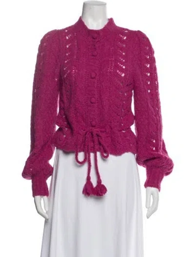 Pre-owned Loveshackfancy Mock Neck Sweater In Pink