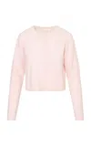 Loveshackfancy Adeanne Cardigan In Pale Pink In Pink