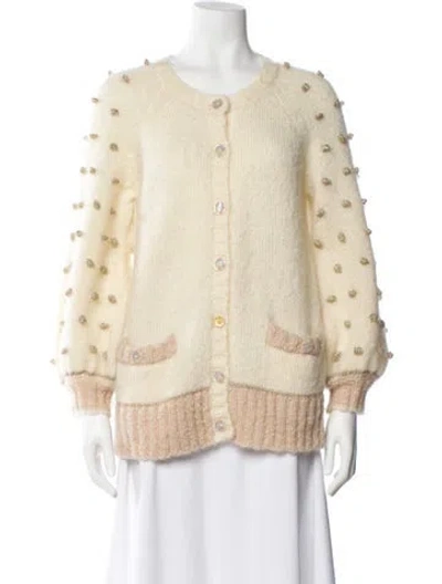 Pre-owned Loveshackfancy Mohair Scoop Neck Sweater