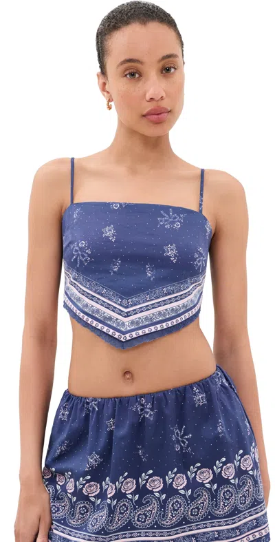 Loveshackfancy Mollie Top Midnight Harbor In Multi