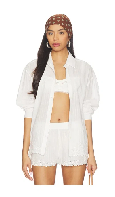 Loveshackfancy Montane Shirt In White