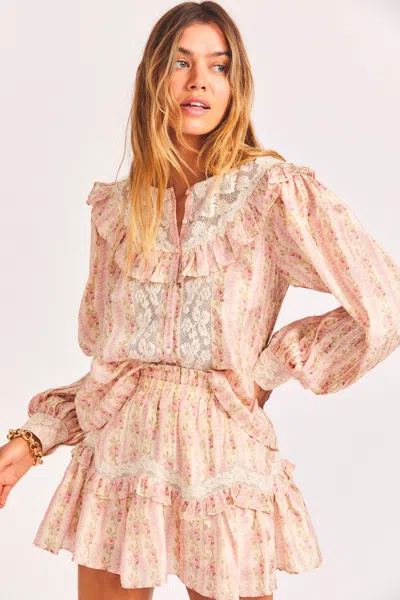 Loveshackfancy Morrison Top Frosted Petal Pink In Multi