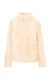 Loveshackfancy Nabelle Shearling Jacket In Neutral
