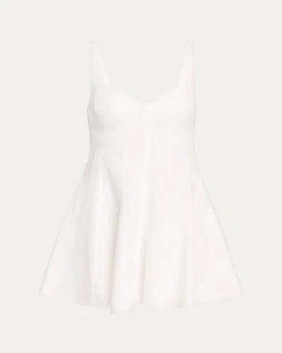 Loveshackfancy Nabi Linen Mini Dress In White