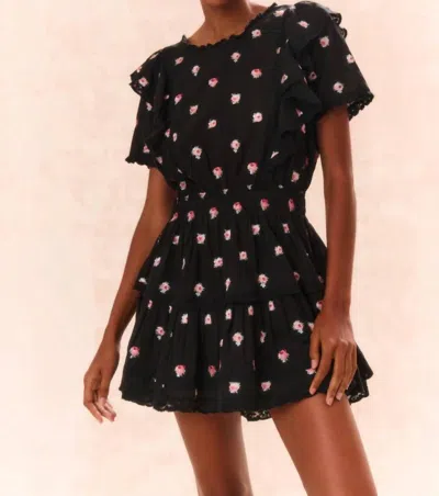 Loveshackfancy Natasha Dress In Black Combo