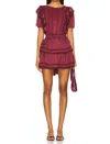 Loveshackfancy Natasha Dress In Oxblood In Red