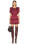 Loveshackfancy Natasha Dress In Oxblood In Oxblood