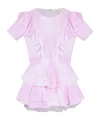 Loveshackfancy Natasha Eyelet-lace Tiered Mini Dress In Pink