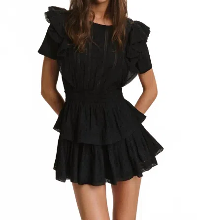 Loveshackfancy Natasha Heritage Mini Dress In Black