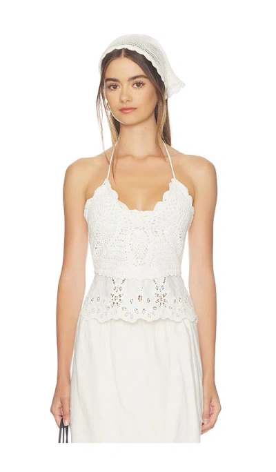Loveshackfancy Neria Top In White