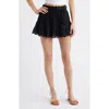 Loveshackfancy Nerina Embroidered Miniskirt In Black