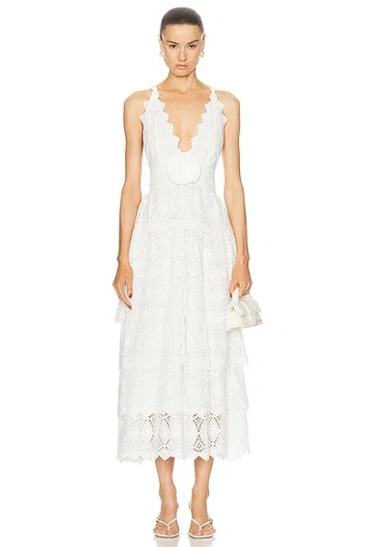 Loveshackfancy Nevis Dress In Off White