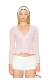 Loveshackfancy Nilah Cardigan In Pink