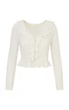Loveshackfancy Nilah Knitted Cardigan In White