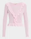 Loveshackfancy Nilah Ruffle Pointelle Cardigan